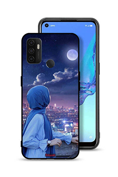 Tolwak Oppo A33 (2020) Protective Case Cover Looking At Moon Hijab Girl