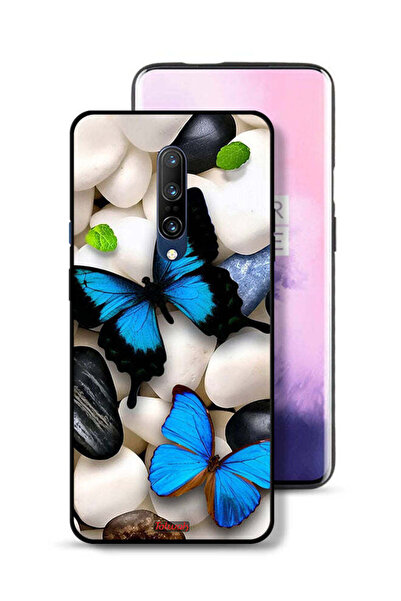 Tolwak غطاء حماية لهاتف OnePlus 7 Pro بنقشة فراشات على الحجارة