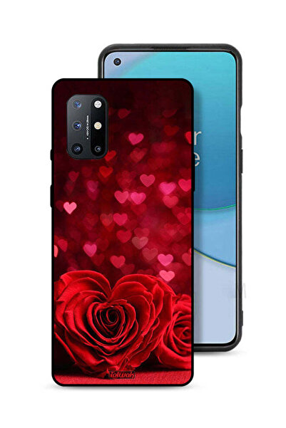 Tolwak غطاء حماية لهاتف OnePlus 8T 5G بنقشة زهور على شكل قلب وفن تجريدي