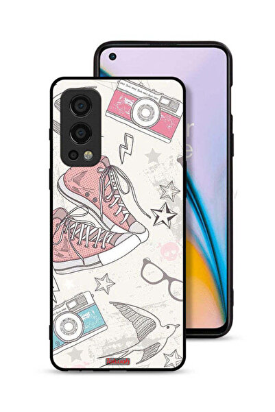 Tolwak غطاء حماية لهاتف OnePlus Nord 2 5G بتصميم حذاء من القماش وفن الكاميرا