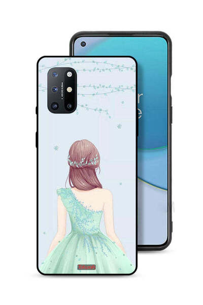 Tolwak غطاء حماية لهاتف OnePlus 8T 5G، فتاة لطيفة ترتدي فستانًا مزهرًا