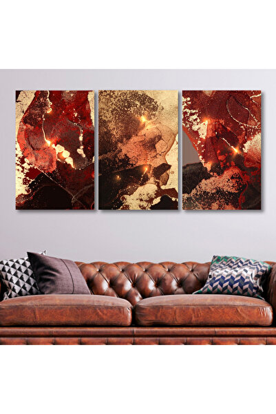 4gdran ثلاث لوحات قماشية بتصميم مودرن مع برواز أسود مجوف