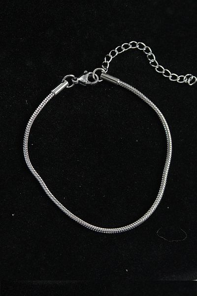Celira Steel Silver Color Snake Chain Men's Bracelet