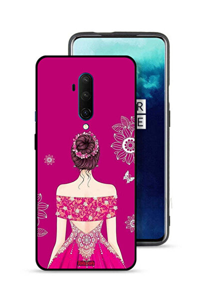 Tolwak OnePlus 7T Pro Protective Case Cover Girl And Flowers Art