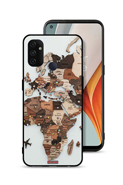 Tolwak غطاء حماية لهاتف OnePlus Nord N100 مع رسم خريطة العالم