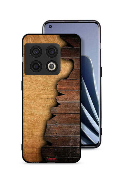 Tolwak غطاء حماية لهاتف OnePlus 10 Pro 5G بنمط خشبي عتيق
