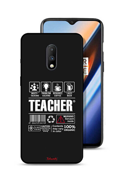Tolwak غطاء حماية لهاتف OnePlus 7 - ملصق المعلم