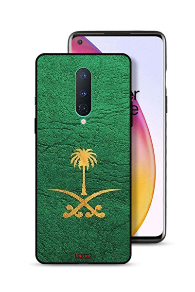 Tolwak غطاء حماية لهاتف OnePlus 8 من الجلد مع علامة المملكة العربية السعودية