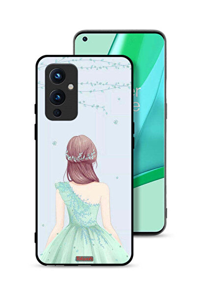 Tolwak غطاء حماية لهاتف OnePlus 9 5G، فتاة لطيفة ترتدي فستانًا مزهرًا