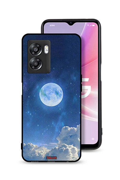 Tolwak Oppo A57 5G Protective Case Cover Moon Clouds