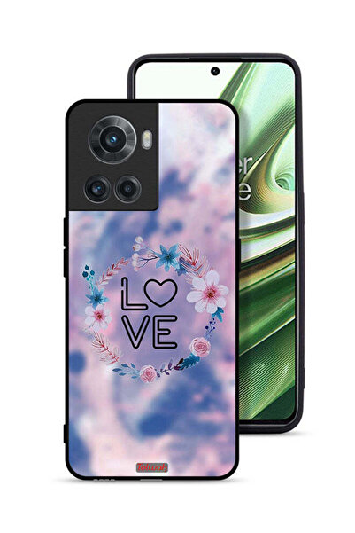 Tolwak غطاء حماية لهاتف OnePlus 10R 5G برسومات زهور الحب وخاتم فني