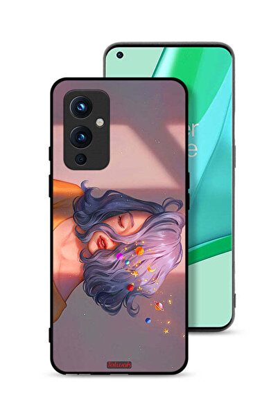 Tolwak OnePlus 9 5G Protective Case Cover Girl And Space Art