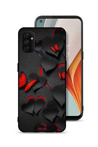 Tolwak غطاء حماية لهاتف OnePlus Nord N100 بنقشة قلوب وفراشات