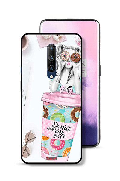 Tolwak غطاء حماية لهاتف OnePlus 7 Pro - Donut Worry Girl