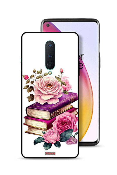 Tolwak غطاء حماية لهاتف OnePlus 8 بنقشة الورود والكتب