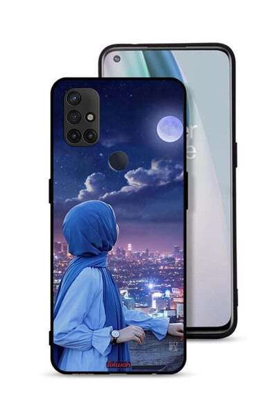 Tolwak غطاء حماية لهاتف OnePlus Nord N10 5G بطبعة فتاة محجبة تنظر إلى القمر