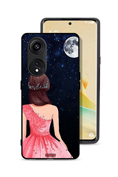 Tolwak غطاء حماية Oppo A1 Pro بتصميم فتاة وقمر