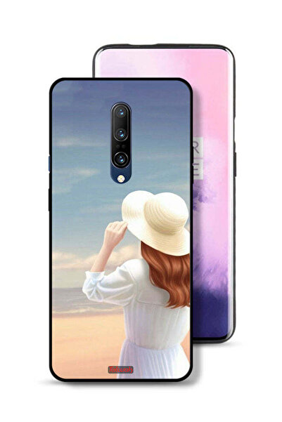 Tolwak غطاء حماية لهاتف OnePlus 7 Pro بتصميم فتاة واقفة وقبعة