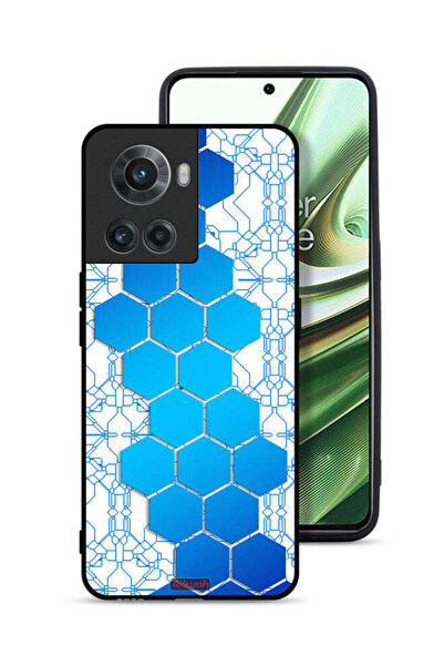 Tolwak غطاء حماية لهاتف OnePlus 10R 5G بنمط شبكة أيقونات سداسية الشكل من Hone...