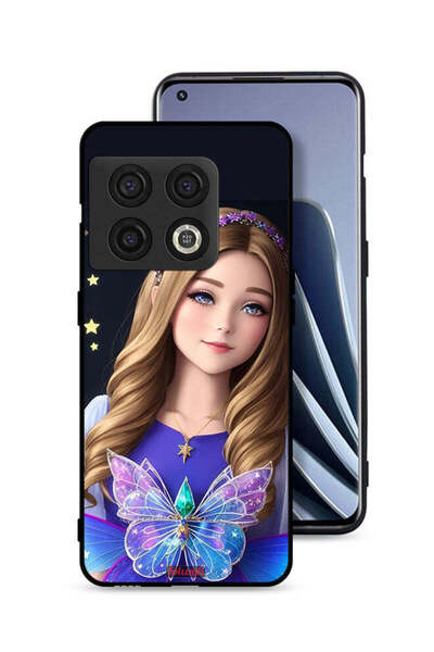 Tolwak غطاء حماية لهاتف OnePlus 10 Pro 5G بتصميم فتاة فراشة لطيفة