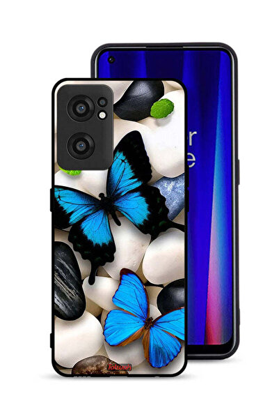 Tolwak OnePlus Nord CE 2 5G Protective Case Cover Butterflies On Stones