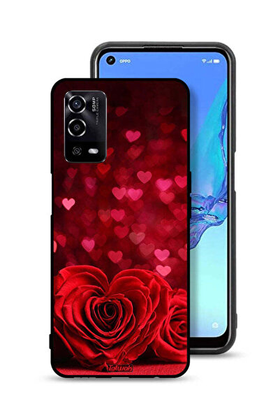 Tolwak غطاء حماية لهاتف Oppo A55 4G بنقشة زهور على شكل قلب وفن تجريدي