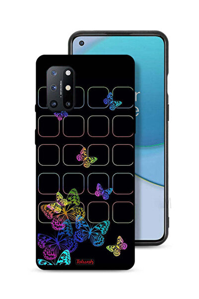 Tolwak غطاء حماية لهاتف OnePlus 8T 5G بنقشة فراشات ملونة
