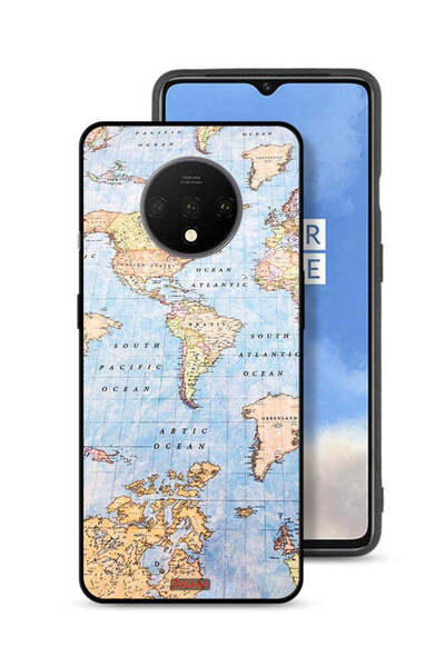 Tolwak غطاء حماية لهاتف OnePlus 7T بتصميم خريطة العالم