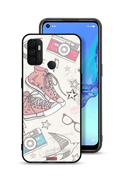 Tolwak جراب واقٍ لهاتف Oppo A32 - حذاء قماشي وفن كاميرا