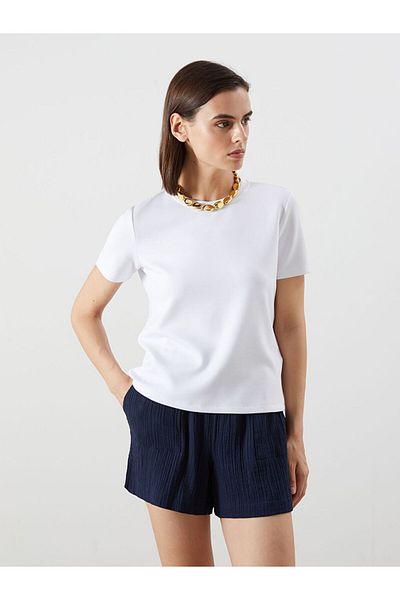 LC Waikiki White Crew Neck Women's T-Shirt