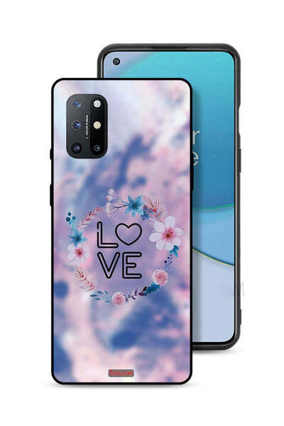 Tolwak غطاء حماية لهاتف OnePlus 8T Plus 5G برسومات زهور الحب وخاتم فني