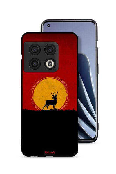 Tolwak غطاء حماية لهاتف OnePlus 10 Pro 5G بتصميم غزال وقمر