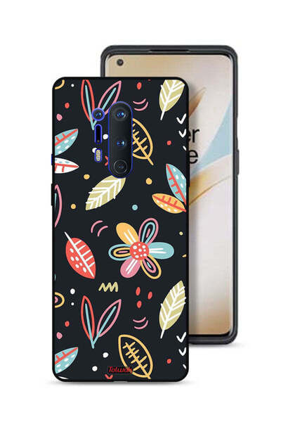 Tolwak غطاء حماية لهاتف OnePlus 8 Pro بتصميم زهور وأوراق فنية تجريدية