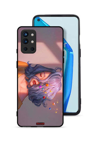 Tolwak OnePlus 9R 5G Protective Case Cover Girl And Space Art