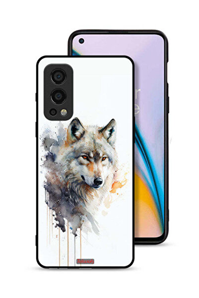 Tolwak غطاء حماية لهاتف OnePlus Nord 2 5G بتصميم فن تجريدي للذئب