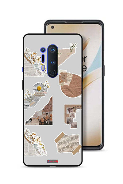 Tolwak غطاء حماية لهاتف OnePlus 8 Pro مصنوع من قطع من الملصقات الورقية