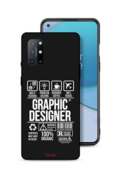 Tolwak غطاء حماية لهاتف OnePlus 8T 5G، ملصق مصمم جرافيكي