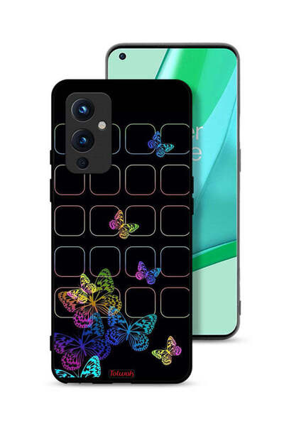 Tolwak OnePlus 9 5G Protective Case Cover Colorful Butterflies