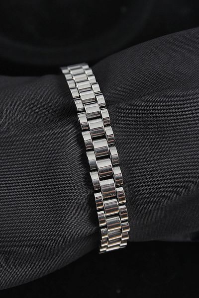 Celira Steel Cord Model Silver Color Men's Bracelet