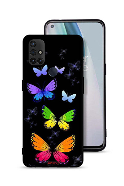 Tolwak غطاء حماية لهاتف OnePlus Nord N10 5G بنقشة فراشات ملونة