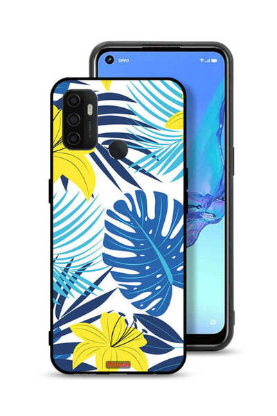 Tolwak غطاء حماية لهاتف Oppo A33 (2020) برسومات ريش وزهور