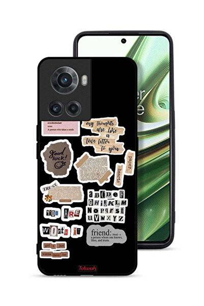 Tolwak غطاء حماية لهاتف OnePlus 10R 5G مع ملصقات اقتباسات الحظ السعيد