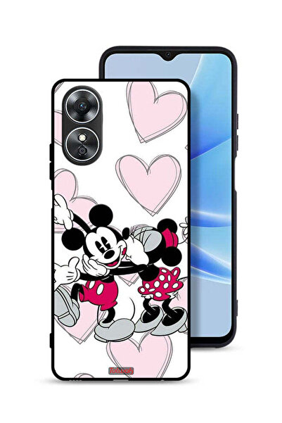 Tolwak غطاء حماية لهاتف Oppo A17 بتصميم عناق ميكي ماوس