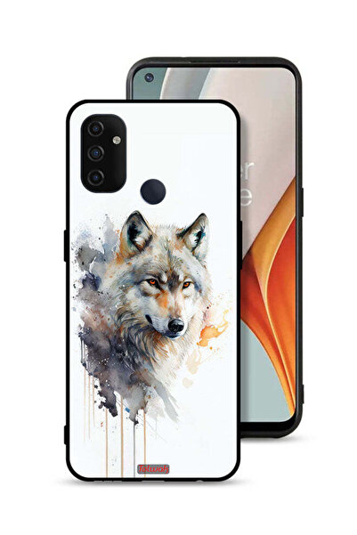 Tolwak غطاء حماية لهاتف OnePlus Nord N100 بتصميم الذئب التجريدي