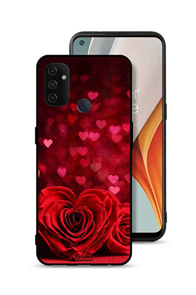 Tolwak غطاء حماية لهاتف OnePlus Nord N100 - زهور على شكل قلب - فن تجريدي