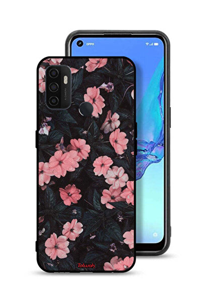 Tolwak غطاء حماية لهاتف Oppo A11s - لون الخوخ والورود الصغيرة