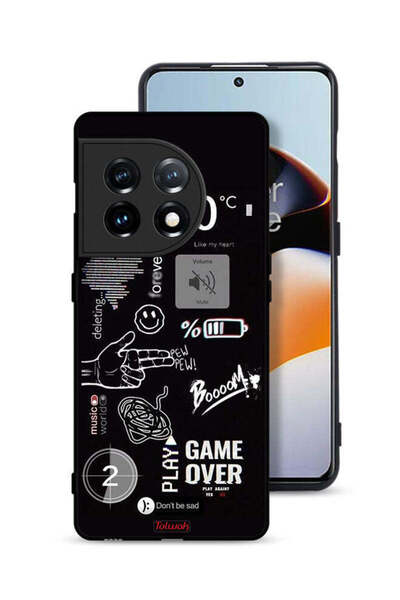 Tolwak غطاء حماية لهاتف OnePlus 11 5G Game Over Pew Pew
