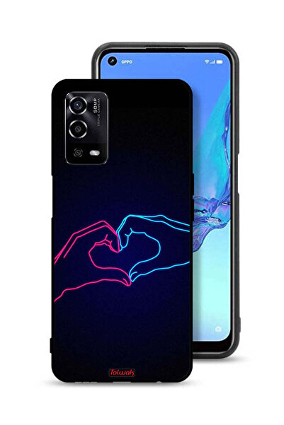 Tolwak Oppo A55 4G Protective Case Cover Touching Hand Making Heart