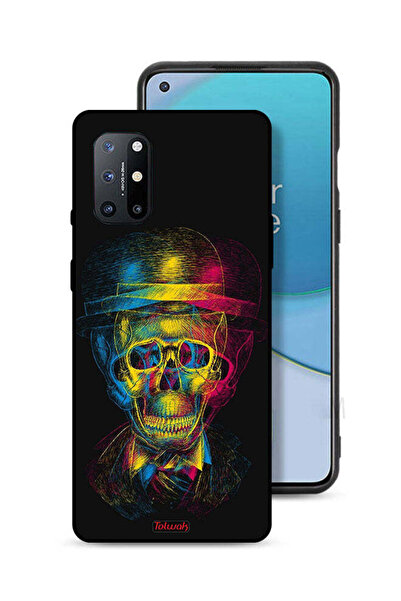 Tolwak غطاء حماية لهاتف OnePlus 8T 5G بتصميم جمجمة وقبعة ملونة وفن خيالي