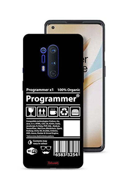 Tolwak غطاء حماية لجهاز OnePlus 8 Pro، ملصق مبرمج